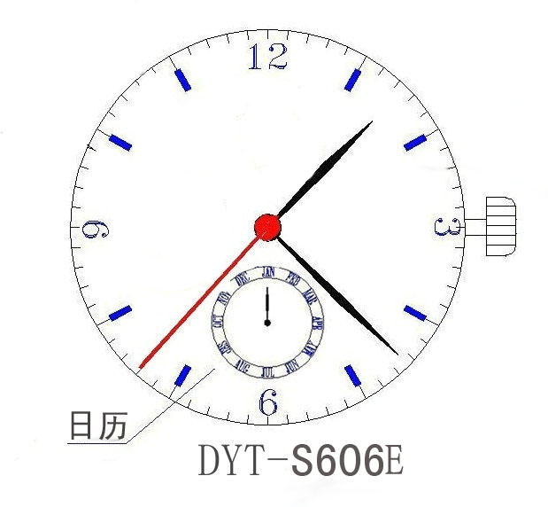 DYT-S606E四针石英机芯展示钟表手表、时钟、配件、包装、设备与工具、原材料等钟表产品-中国钟表网